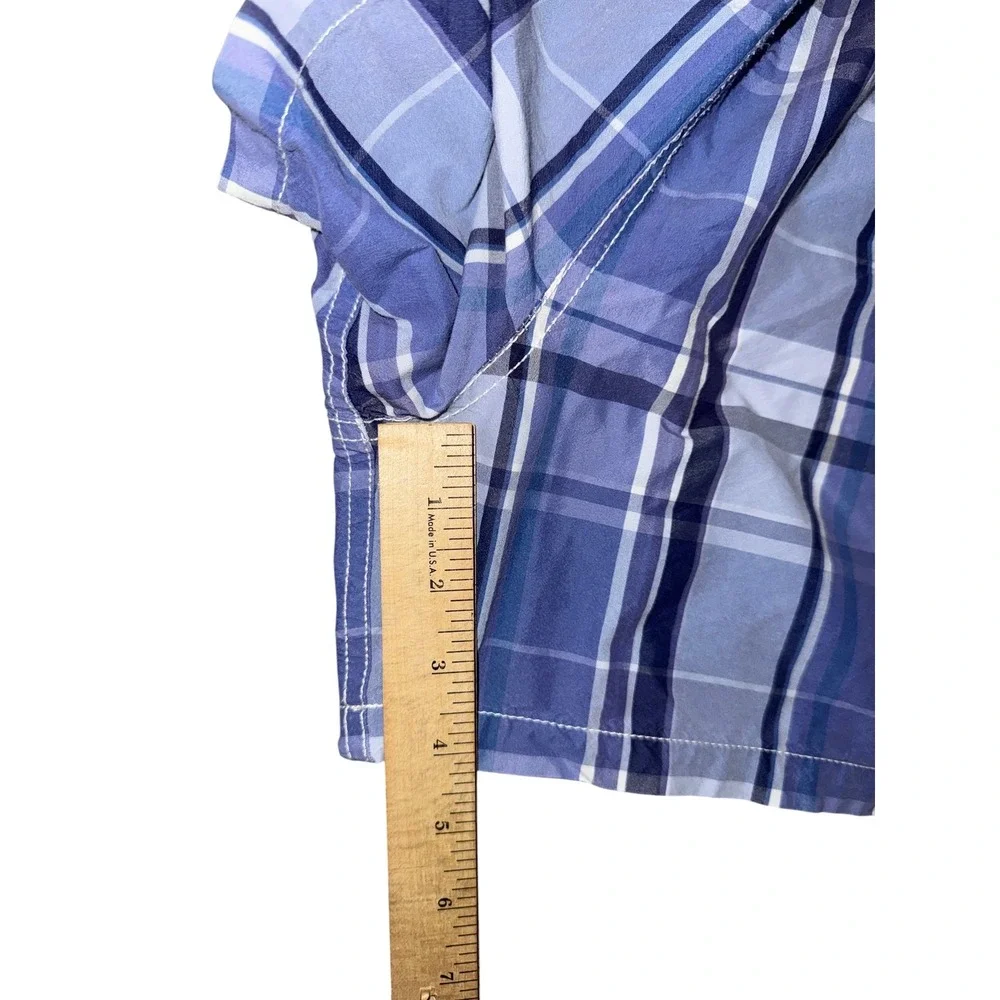 Polo Ralph Lauren Swim Trunks Mens XL Blue Plaid Vtg Mesh Lined Shorts